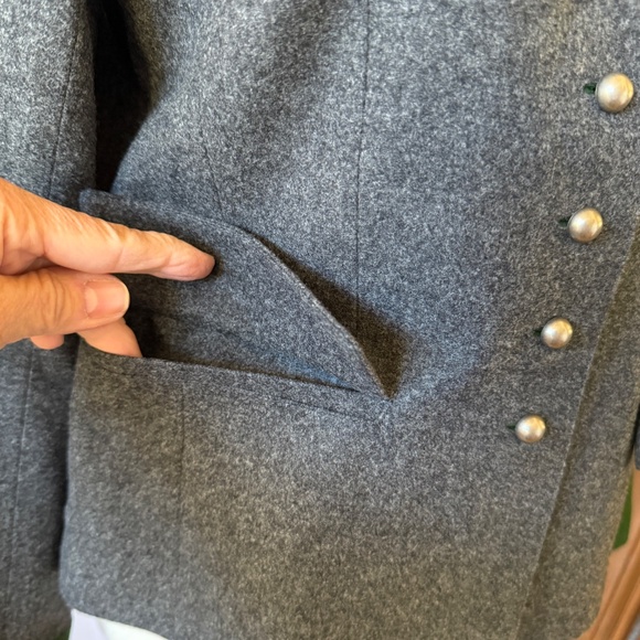 GOSSI TRACHTEN BLAZER VINTAGE 100% FELTED WOOL AUSTRIAN BAVARIAN ELEGANCE 36-6 - Picture 7 of 12